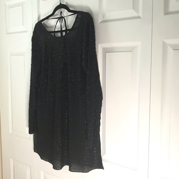 Needle & Thread black embellished hand beaded long tunic top size 8 - Picture 2 of 13